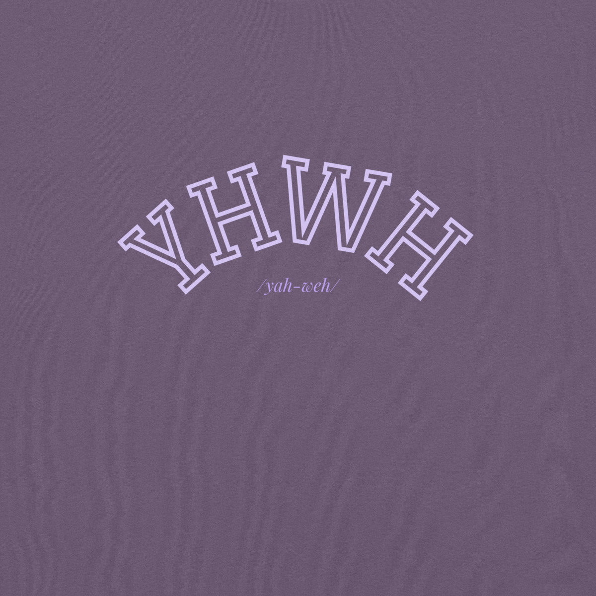 YHWH Lavender Unisex Heavyweight T-shirt