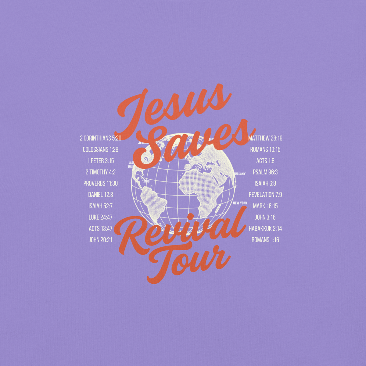 JESUS SAVES Revival Tour Unisex Heavyweight T-shirt